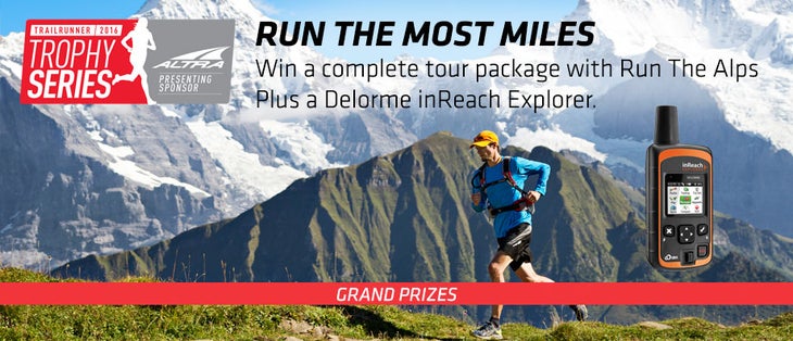 Trail runner Trophy series most miles