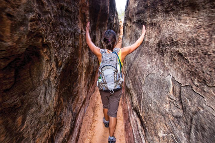 A slot canyon in the Needles District. Photo by Ben Herndon/Tandemstock.com