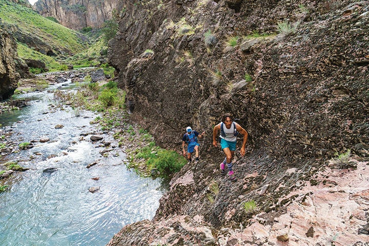 Day 2: Finding a passable route sometimes required delicate scrambling.
