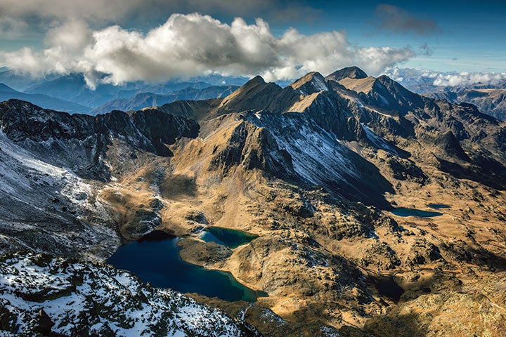 Looking into Spain from the eighth 2,900-meter peak during the Els 2900 race.