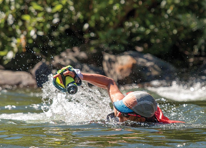 Walmsley's swim at mile 78 turned treacherous.