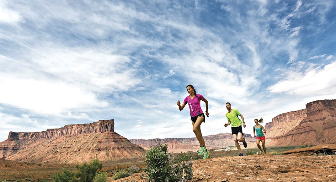running with friends