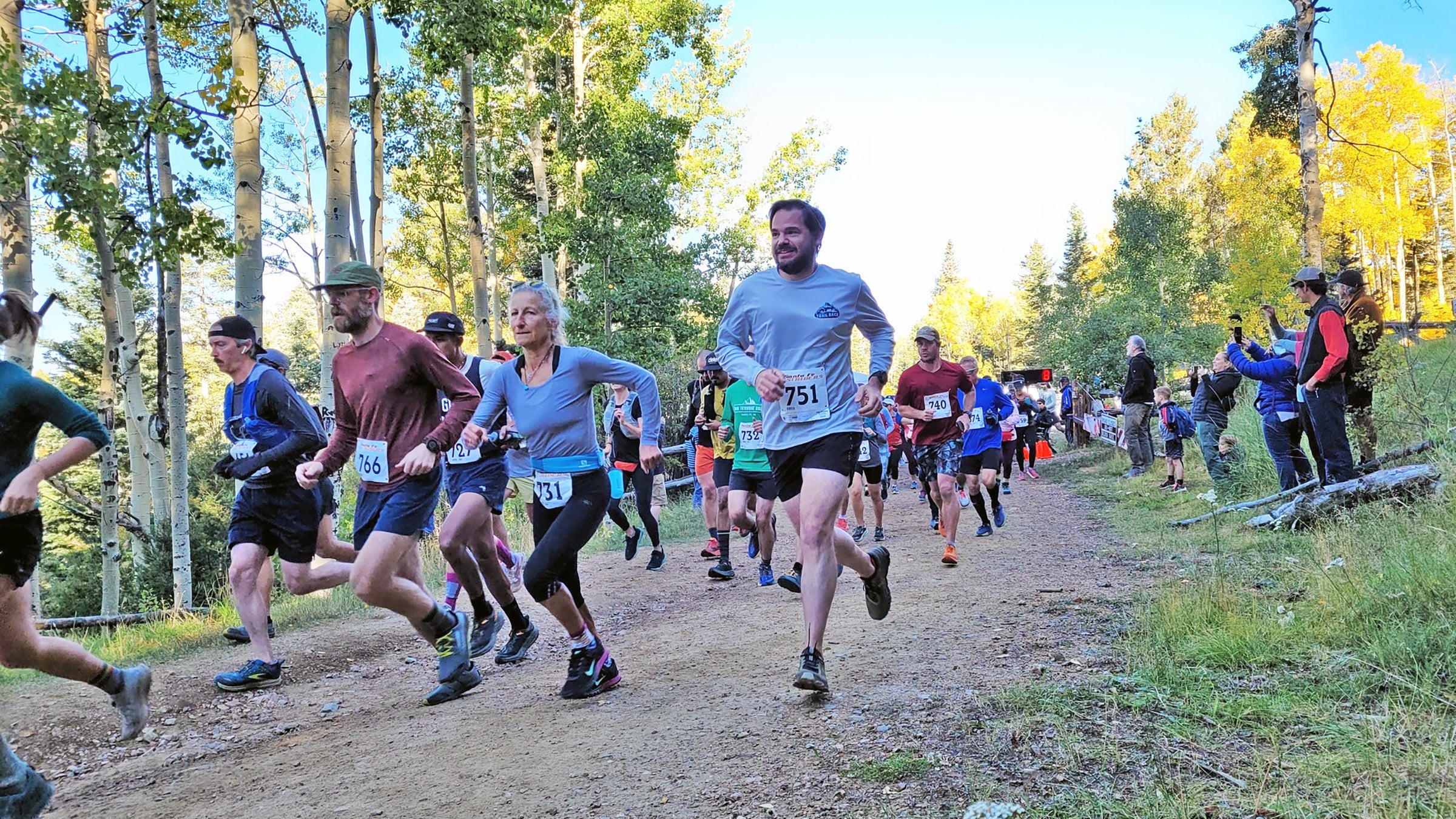 runners in Big Tesuque trail race